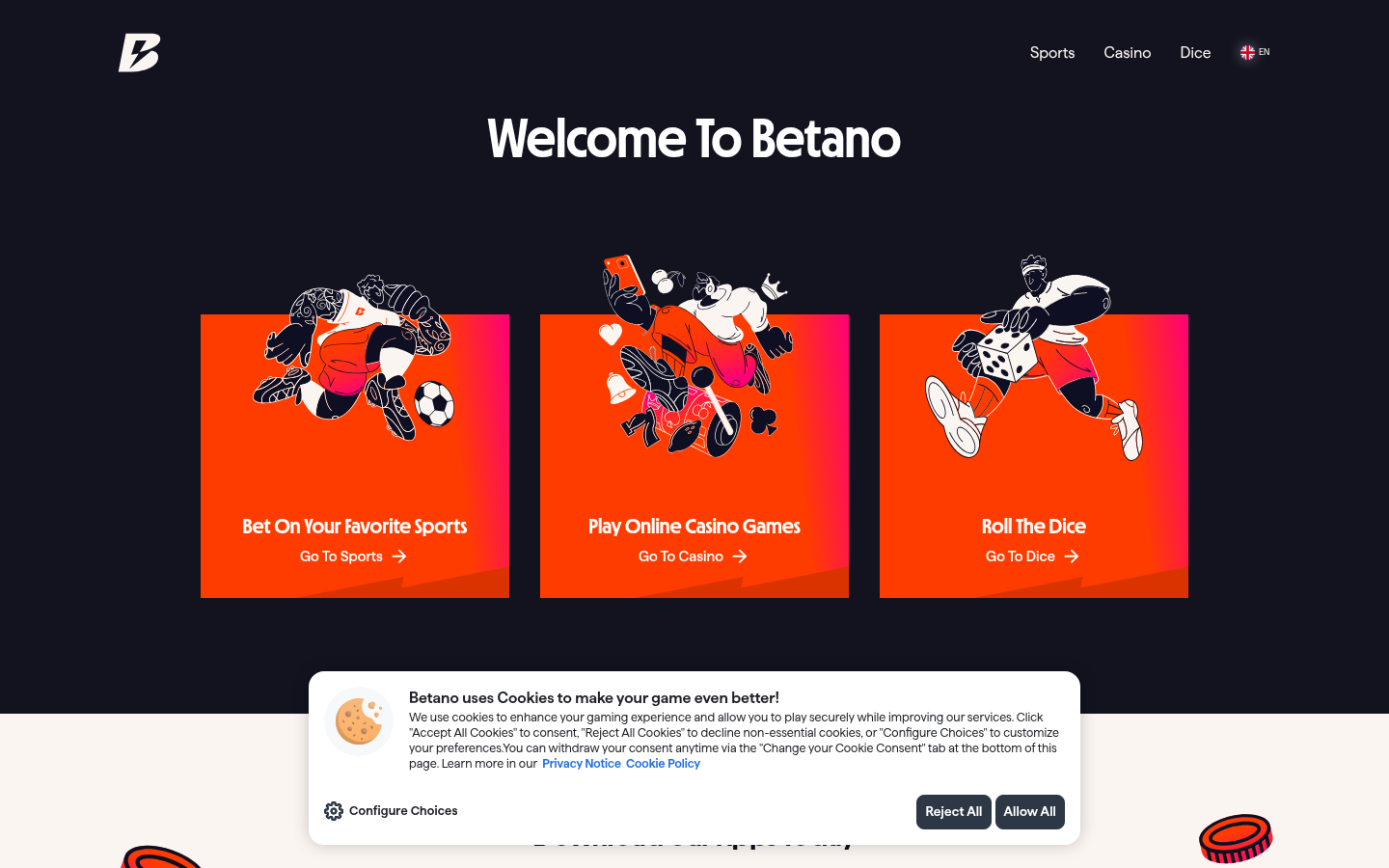Opinber vefsíða rekstraraðila: Betano 3. október 2026
